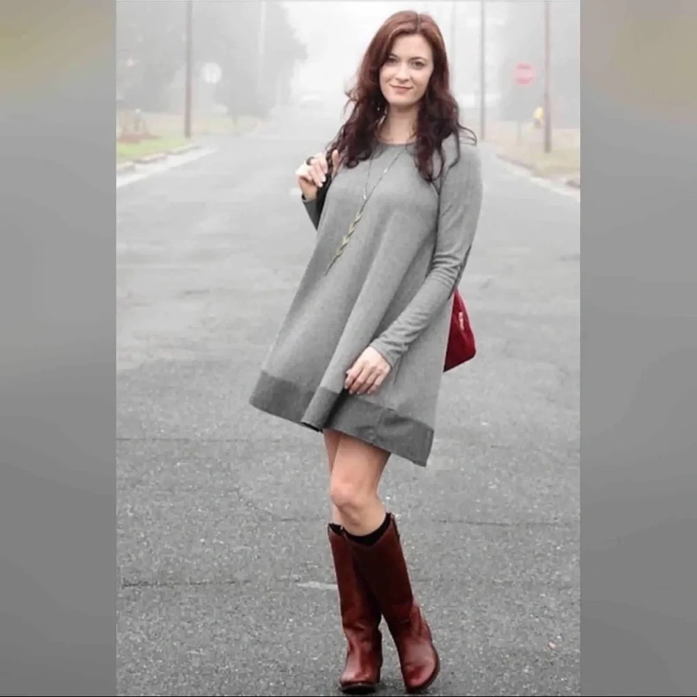 Anthropologie Herringbone Swing Dress - Picture 7 of 13